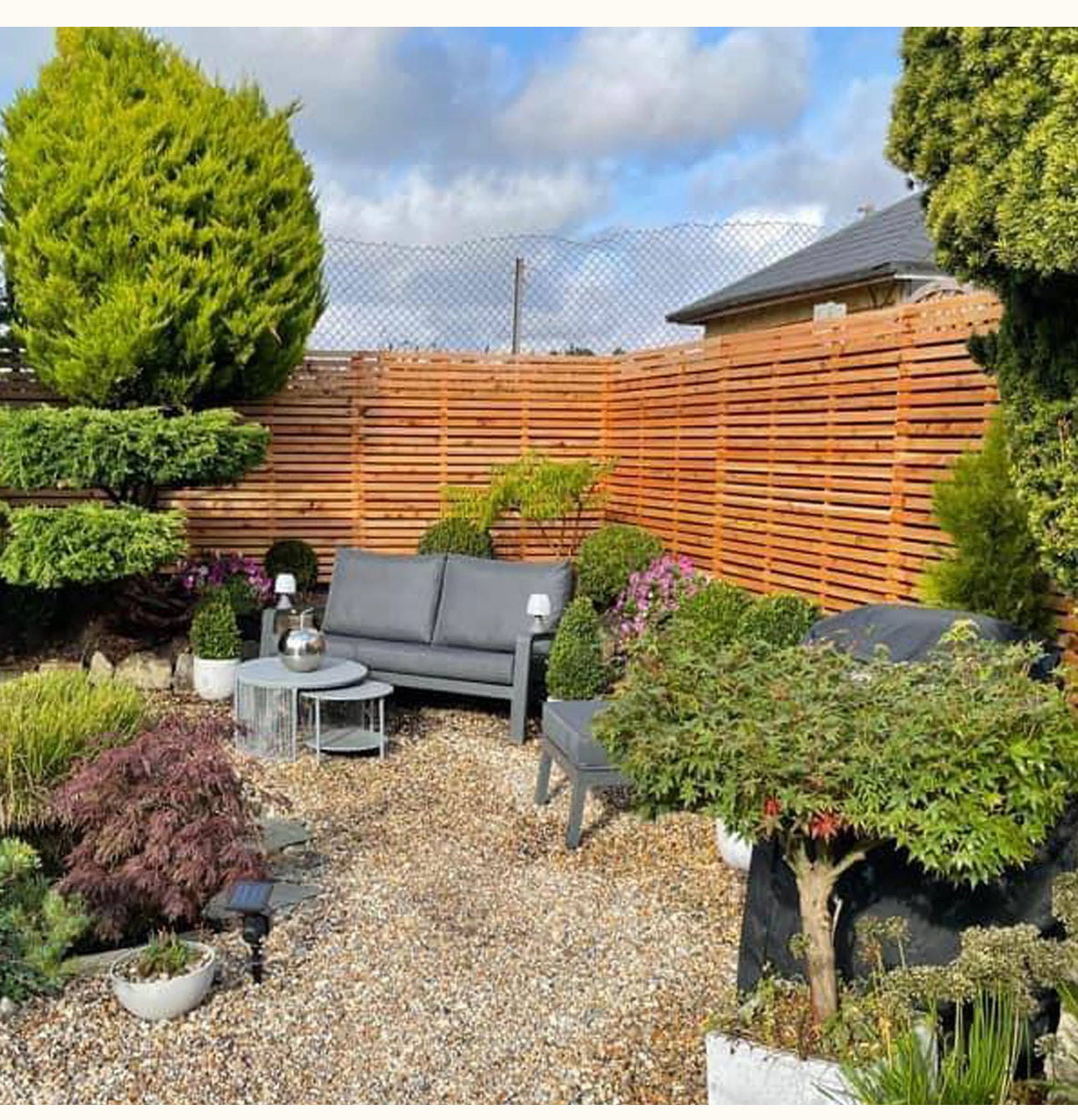 Larch Slatted Fence Panels (Horizontal)